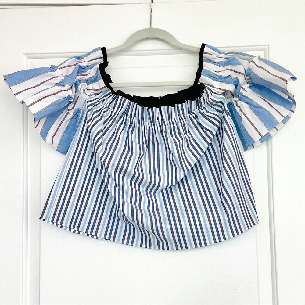 Misa striped off the shoulder top